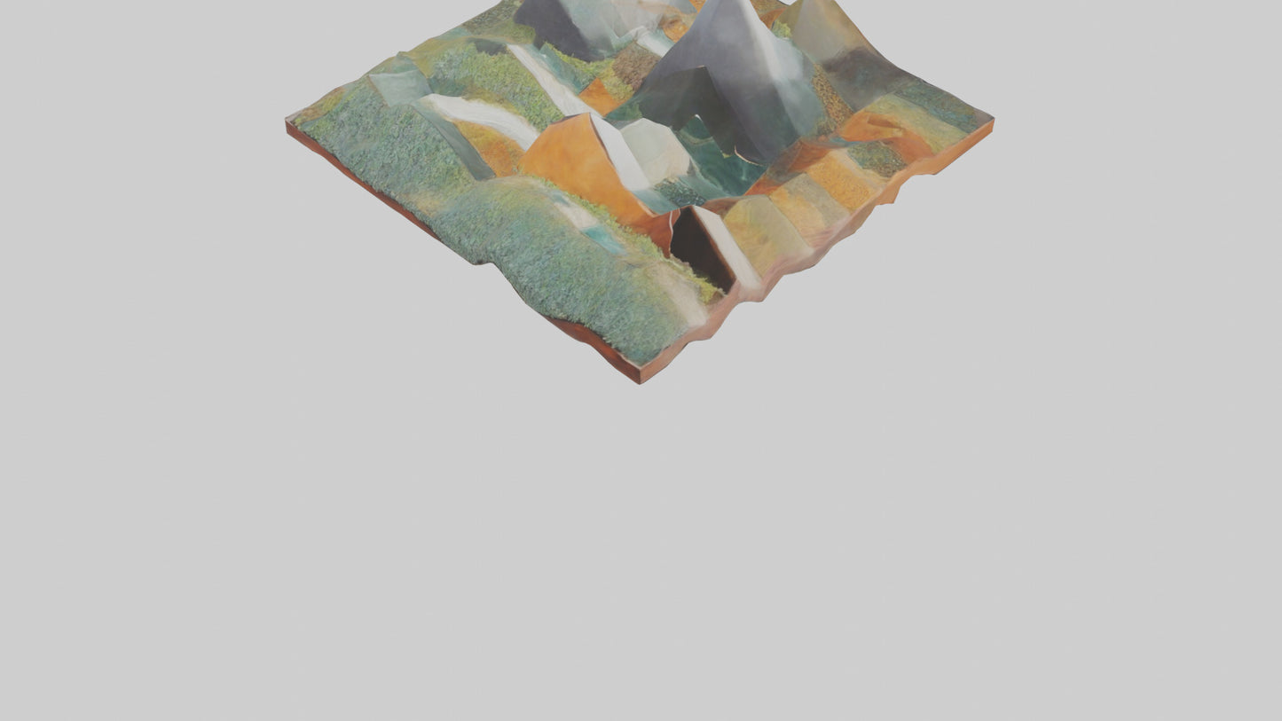 Modern Landscape Wall Decor 3D model