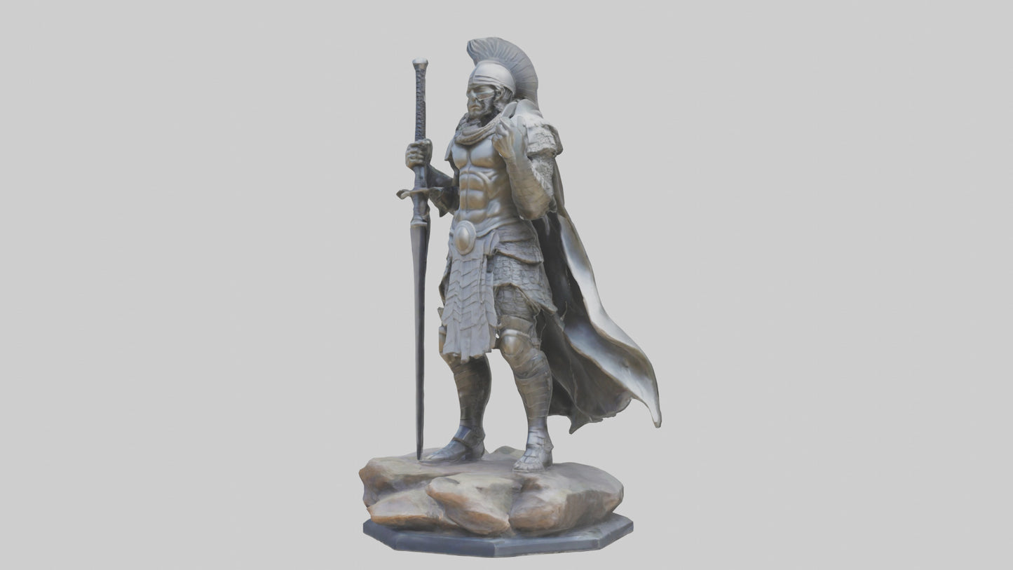 Modern Warrior statue model 3D model