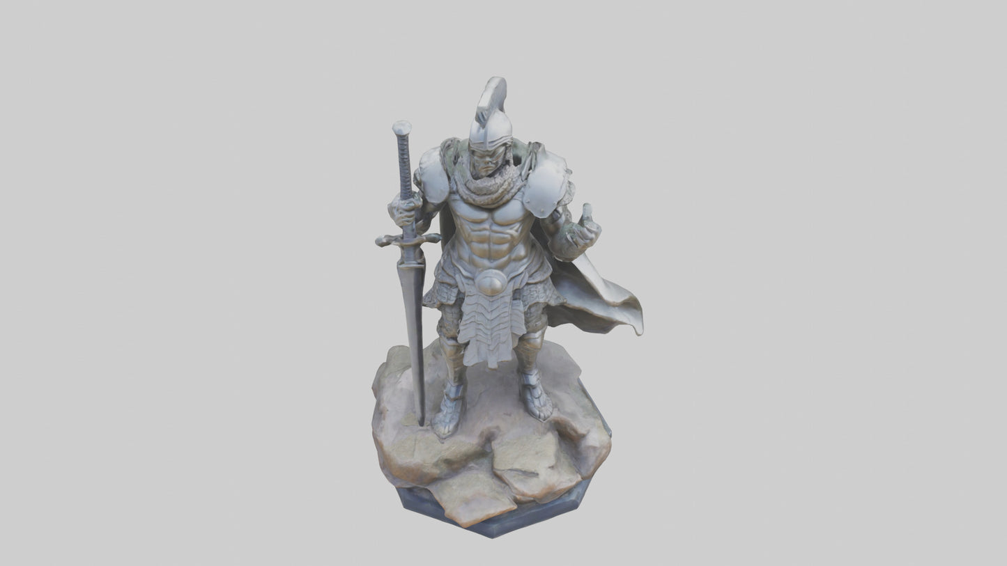 Modern Warrior statue model 3D model