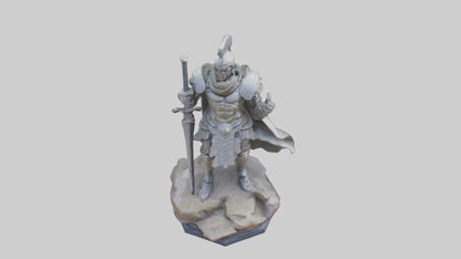 Modern Warrior statue model 3D model