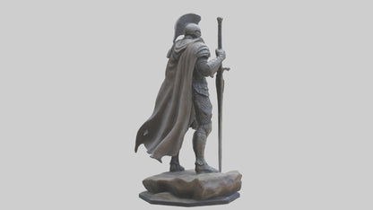 Modern Warrior statue model 3D model