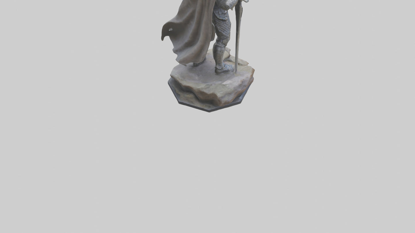 Modern Warrior statue model 3D model