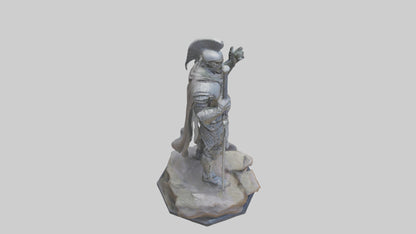 Modern Warrior statue model 3D model