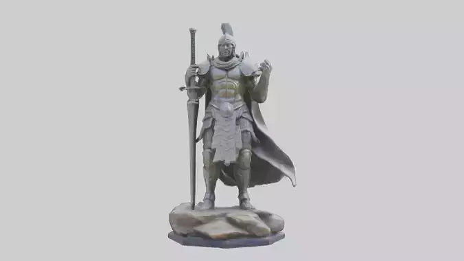 Modern Warrior statue model 3D model