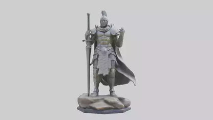 Modern Warrior statue model 3D model