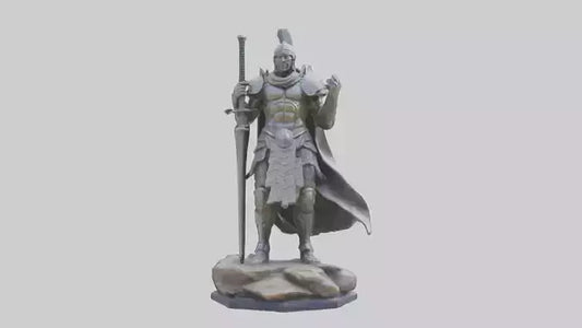 Modern Warrior statue model 3D model