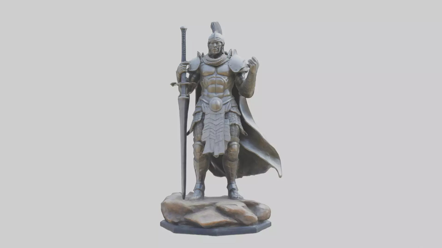 Modern Warrior statue model 3D model