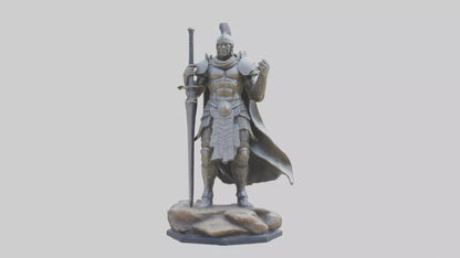 Modern Warrior statue model 3D model