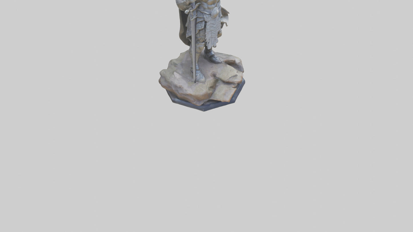 Modern Warrior statue model 3D model