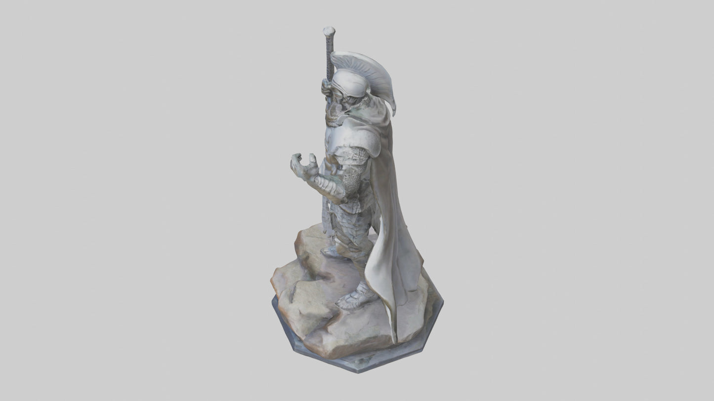 Modern Warrior statue model 3D model