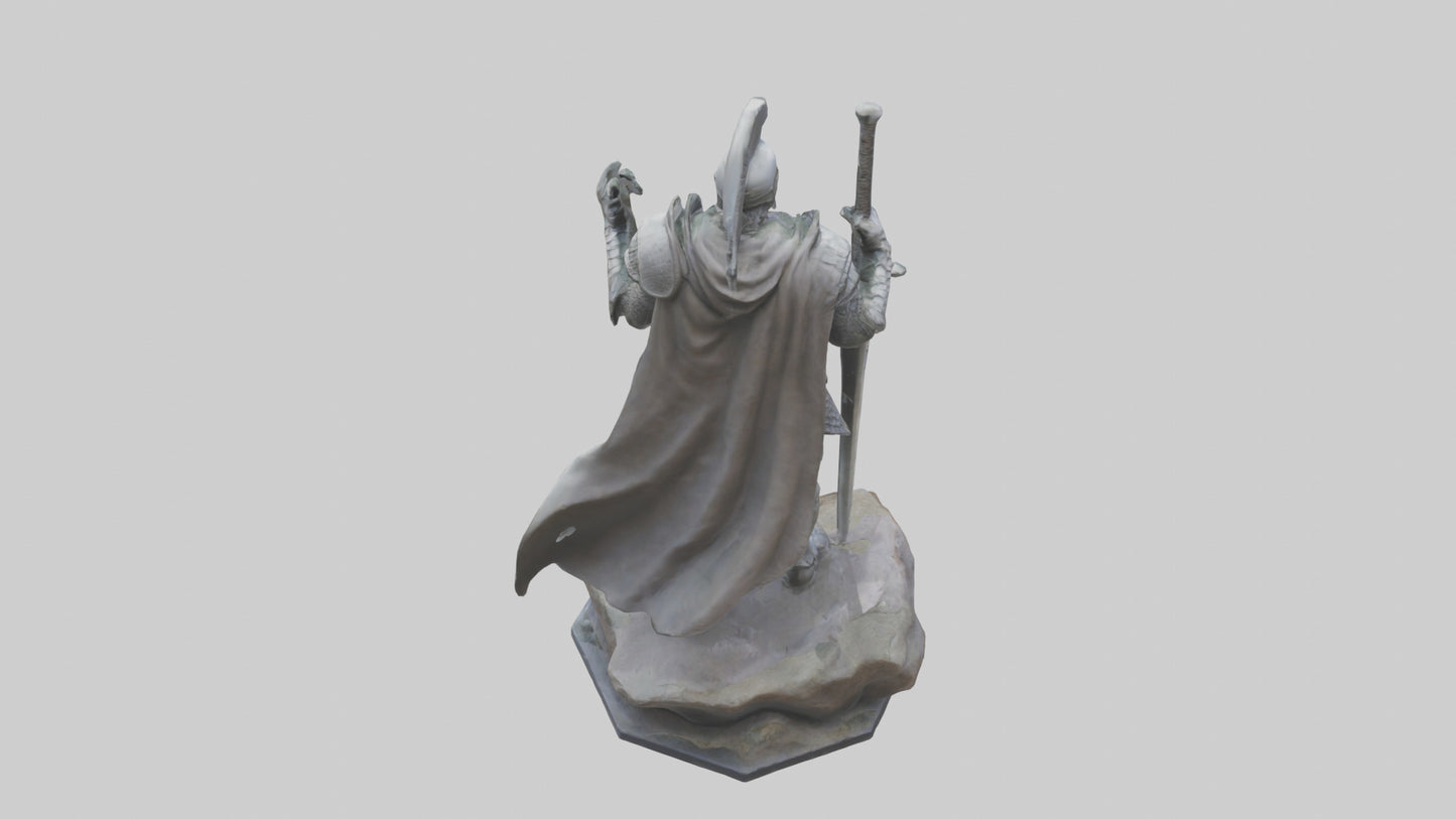 Modern Warrior statue model 3D model
