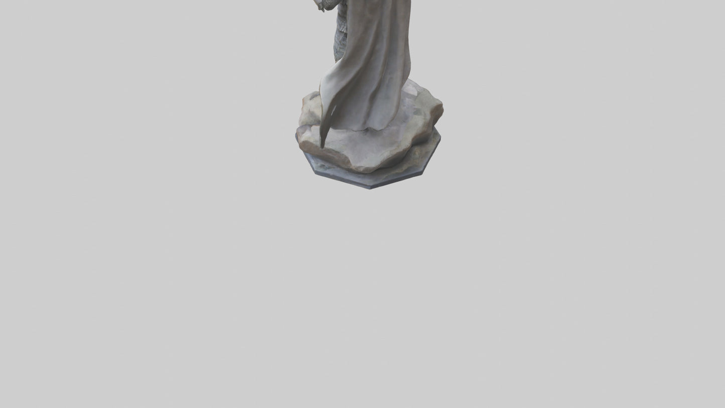 Modern Warrior statue model 3D model