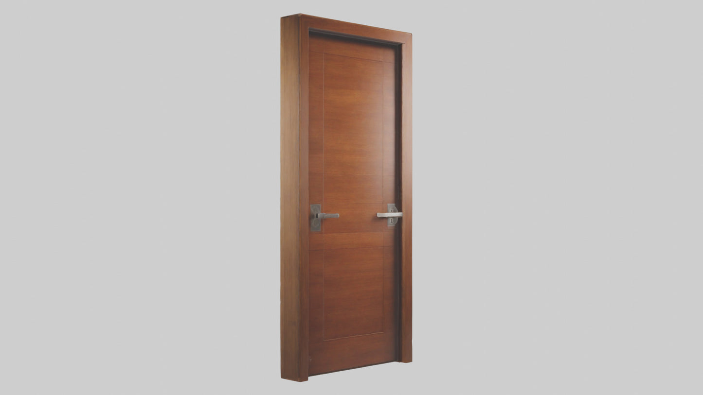 Modern wooden door model 3D model