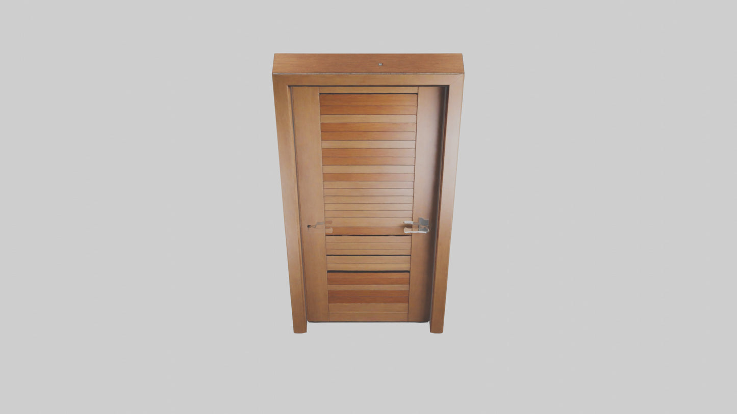 Modern wooden door model 3D model