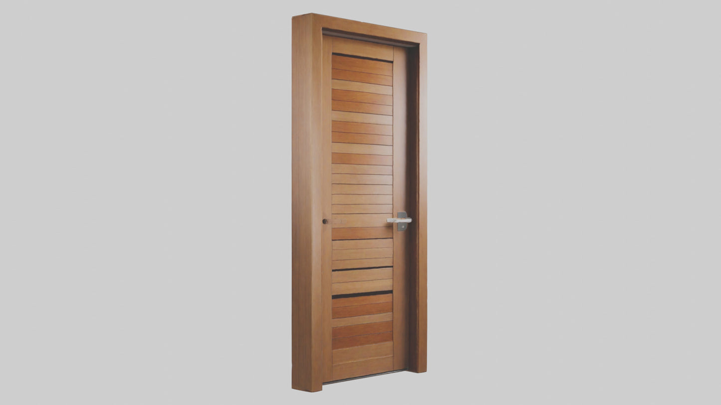 Modern wooden door model 3D model