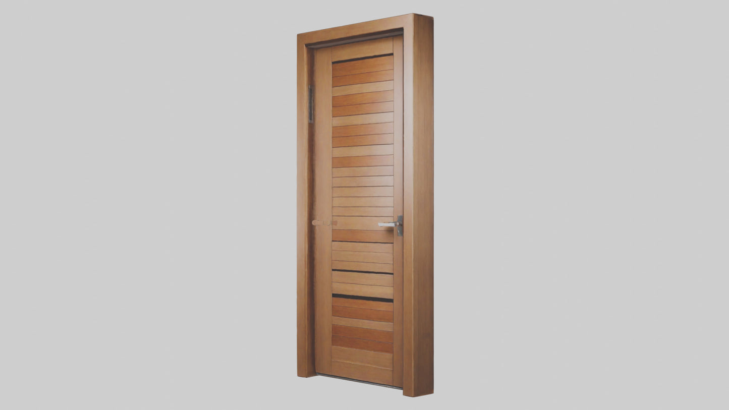 Modern wooden door model 3D model