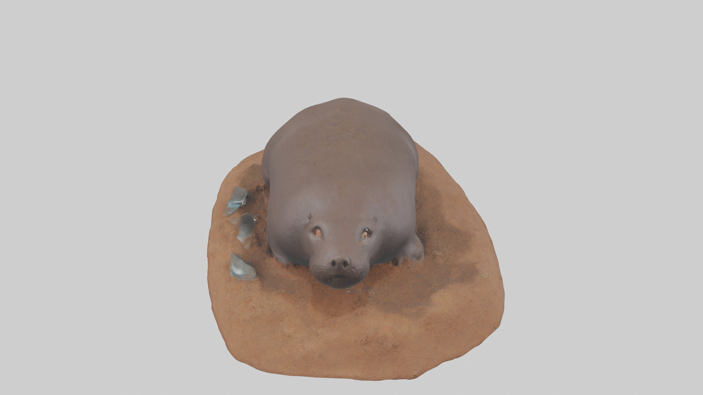 Mole digging model 3D model