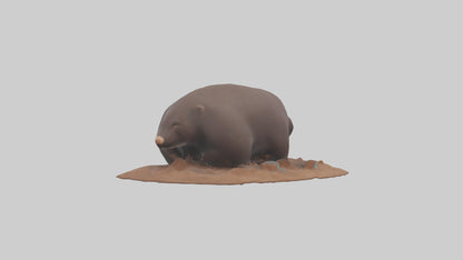 Mole digging model 3D model