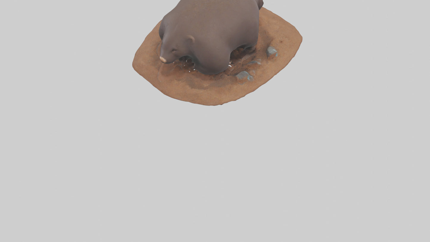 Mole digging model 3D model