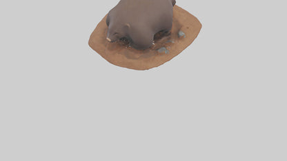 Mole digging model 3D model