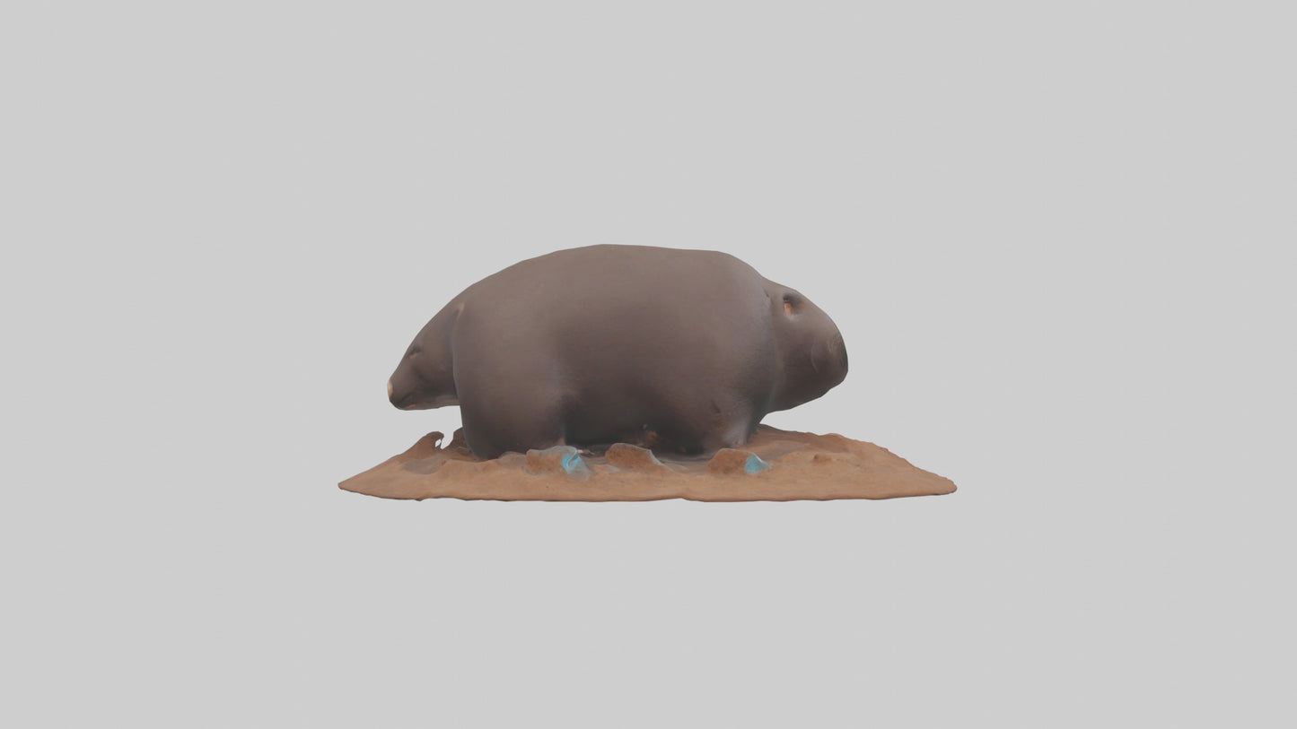 Mole digging model 3D model