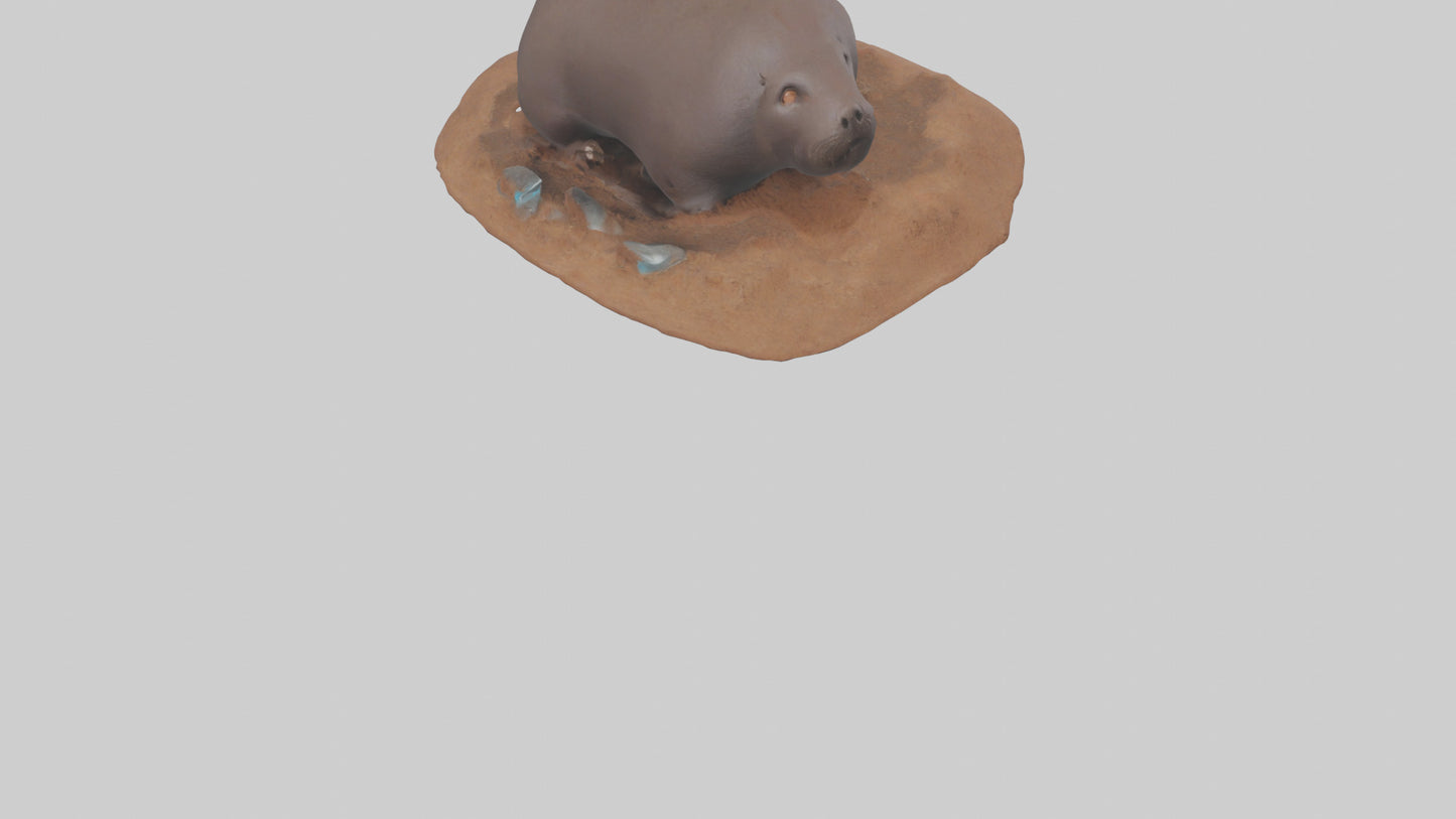 Mole digging model 3D model