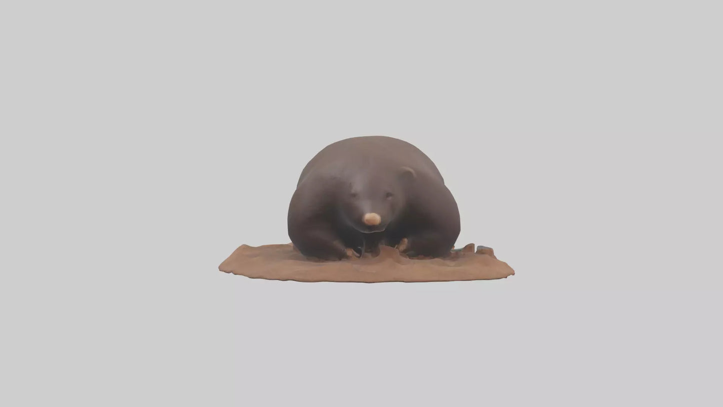 Mole digging model 3D model