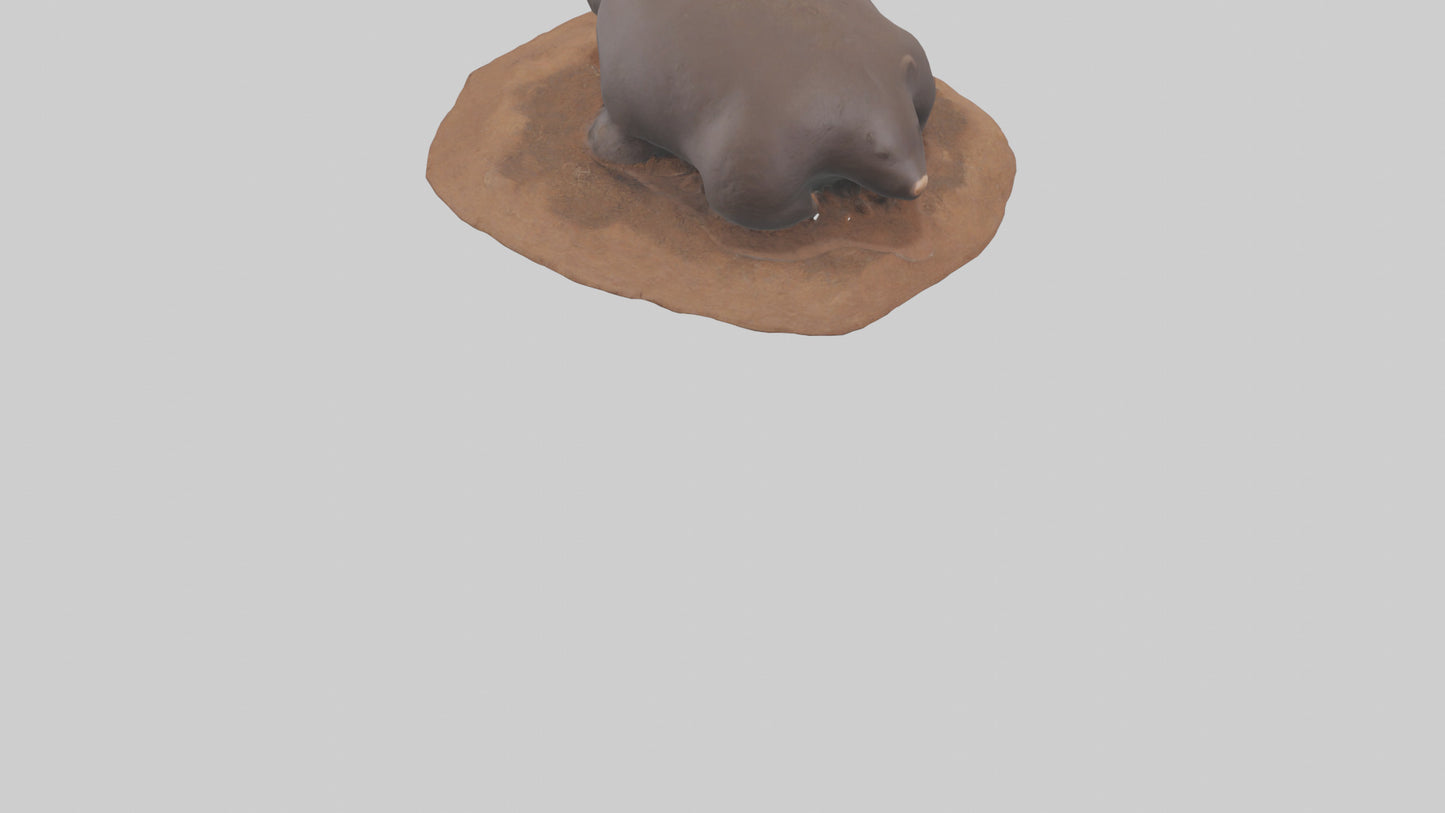 Mole digging model 3D model