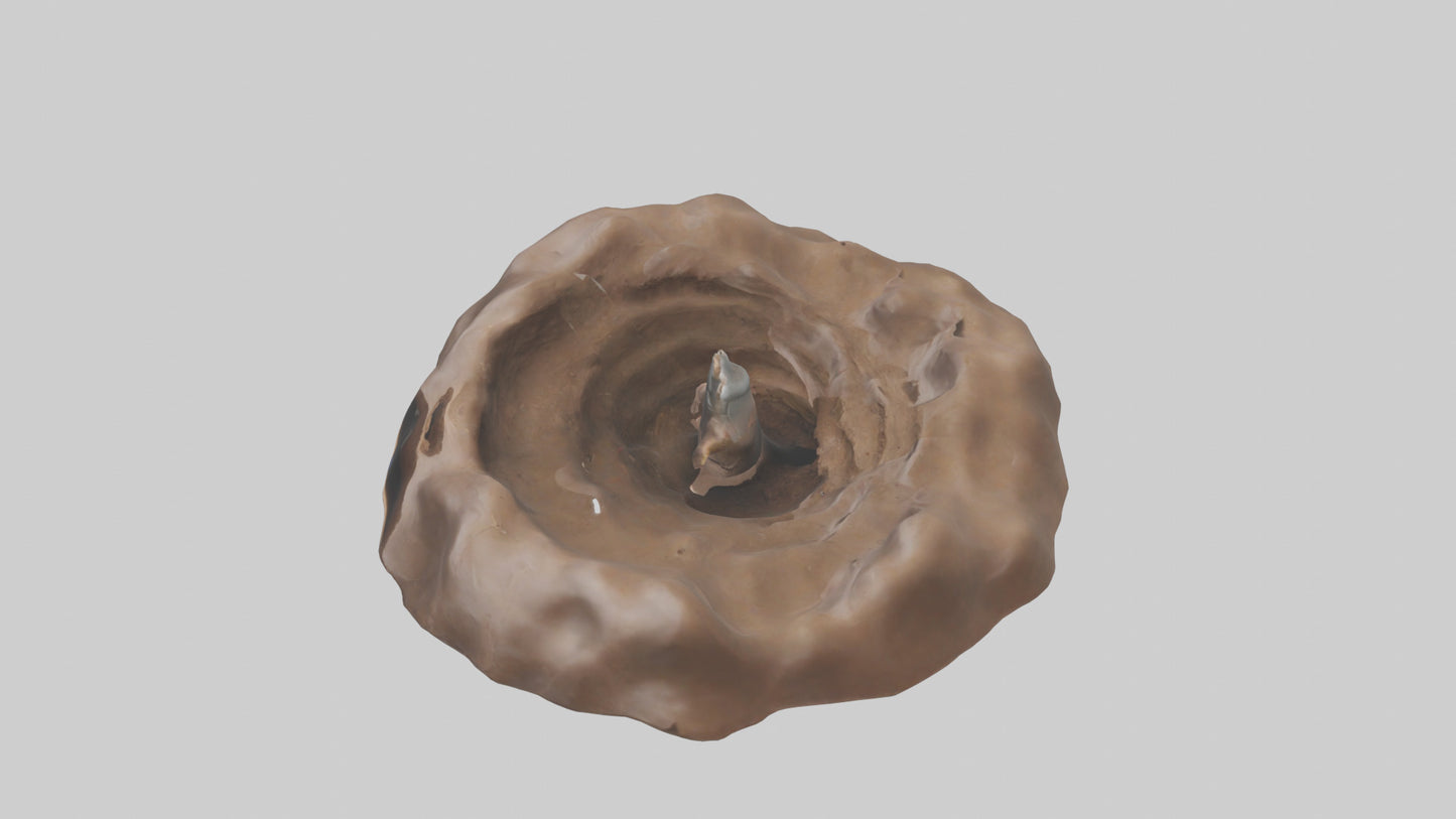 Mole tunneling model 3D model