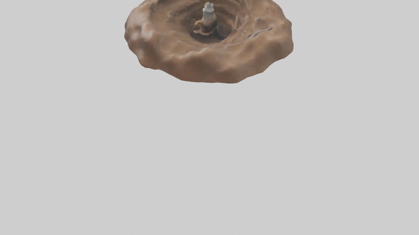 Mole tunneling model 3D model