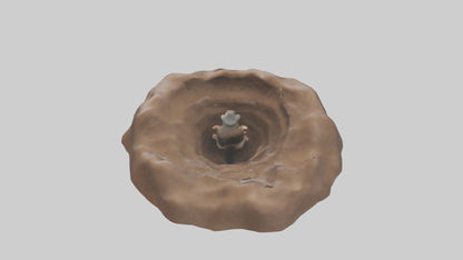 Mole tunneling model 3D model