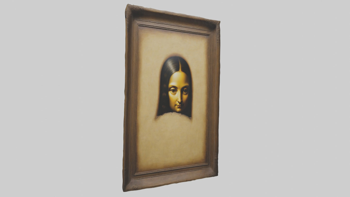 3D model Mona Lisa painting VR / AR / low-poly