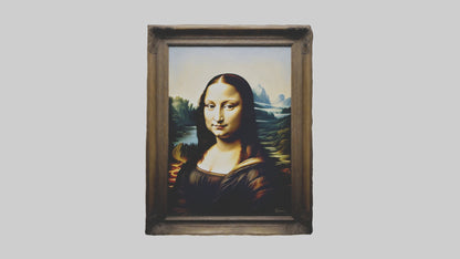 3D model Mona Lisa painting VR / AR / low-poly