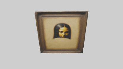 3D model Mona Lisa painting VR / AR / low-poly
