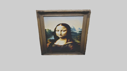 3D model Mona Lisa painting VR / AR / low-poly