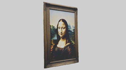 3D model Mona Lisa painting VR / AR / low-poly