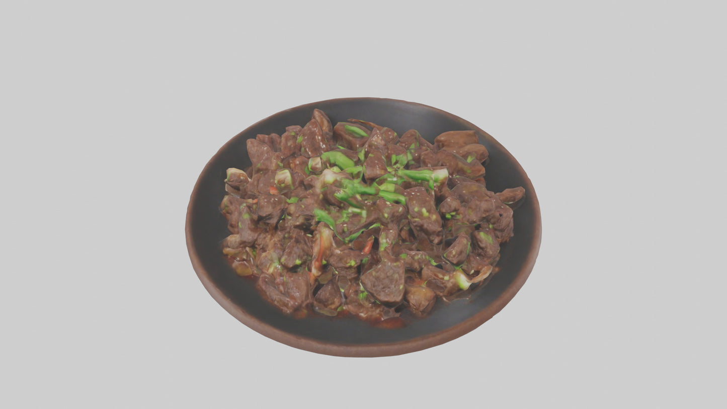 Mongolian beef model 3D model