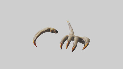 3D model Monkey Claws VR / AR / low-poly