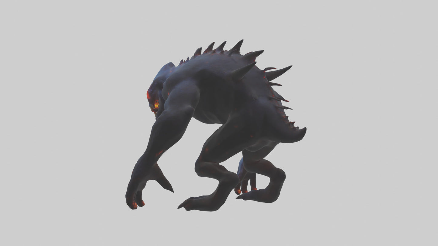 Monster with glowing eyes model 2 3D model