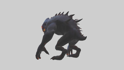 Monster with glowing eyes model 2 3D model