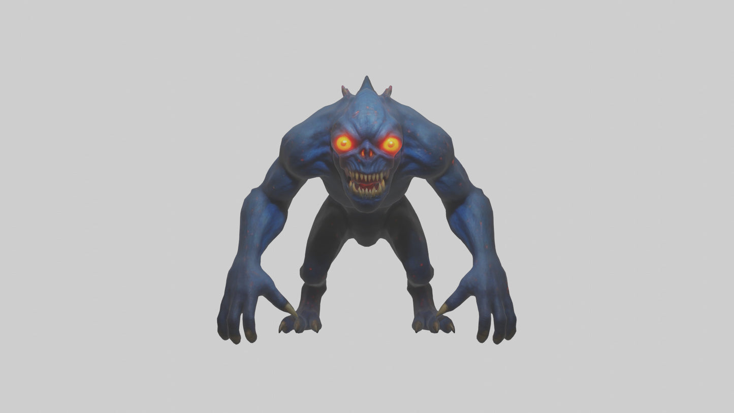 Monster with glowing eyes model 2 3D model