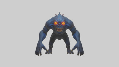 Monster with glowing eyes model 2 3D model