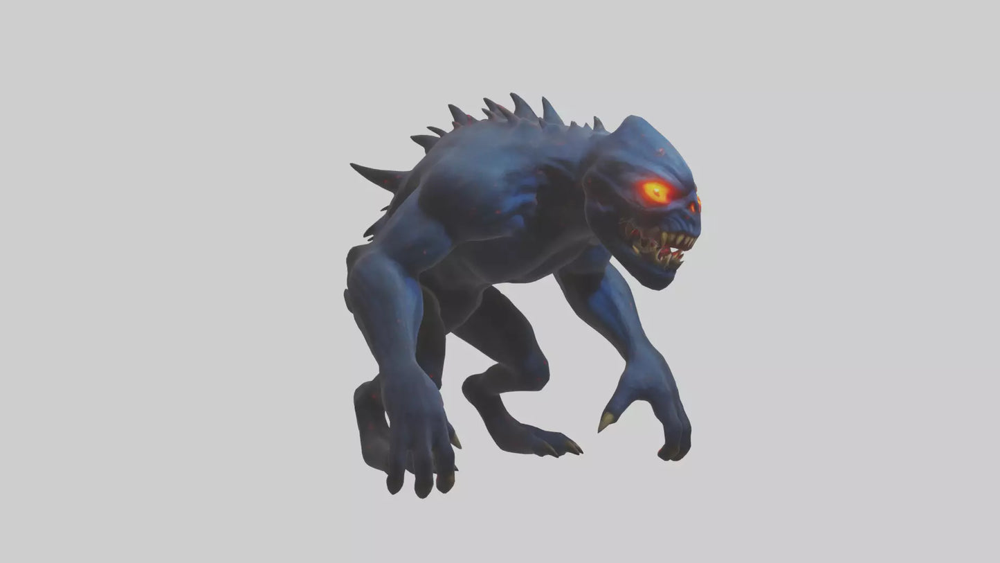Monster with glowing eyes model 2 3D model