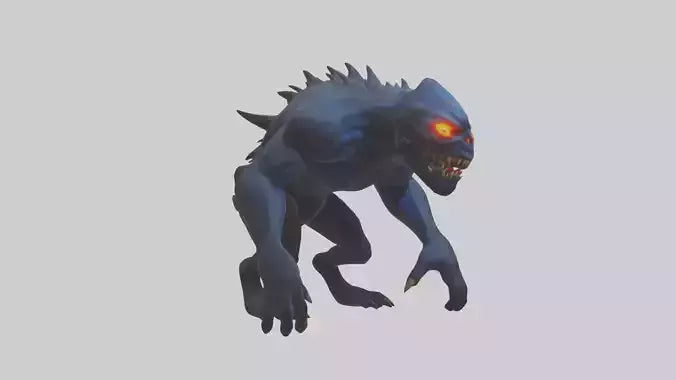 Monster with glowing eyes model 2 3D model