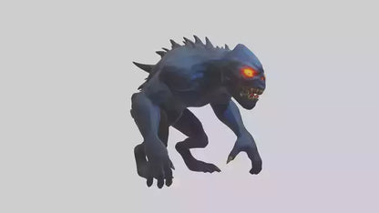 Monster with glowing eyes model 2 3D model