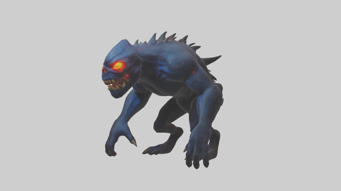 Monster with glowing eyes model 2 3D model
