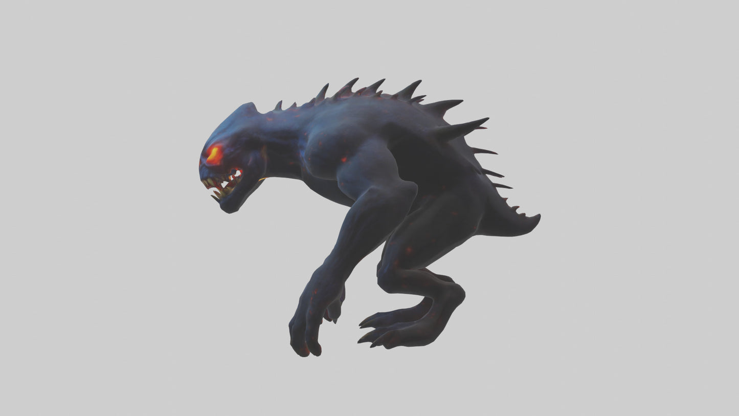 Monster with glowing eyes model 2 3D model