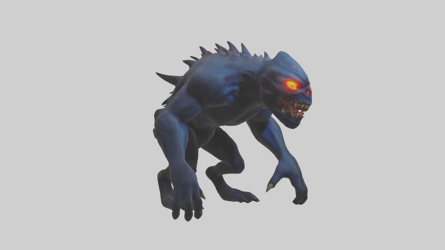 Monster with glowing eyes model 2 3D model