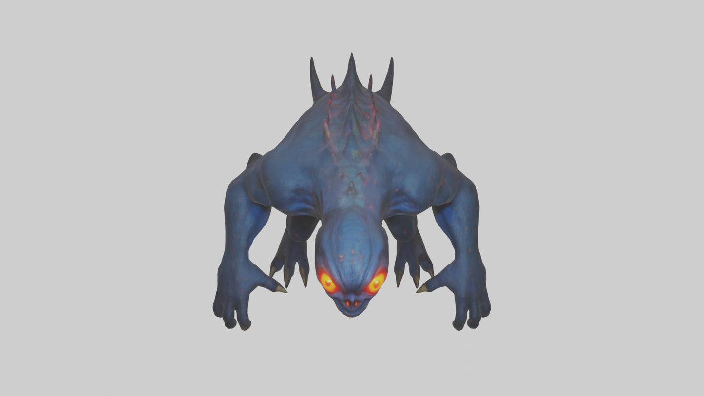 Monster with glowing eyes model 2 3D model