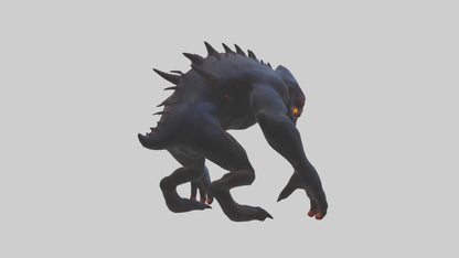 Monster with glowing eyes model 2 3D model